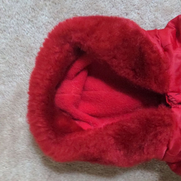 ❤️ Red Hooded Dog Jacket Sz Sm - Picture 3 of 6